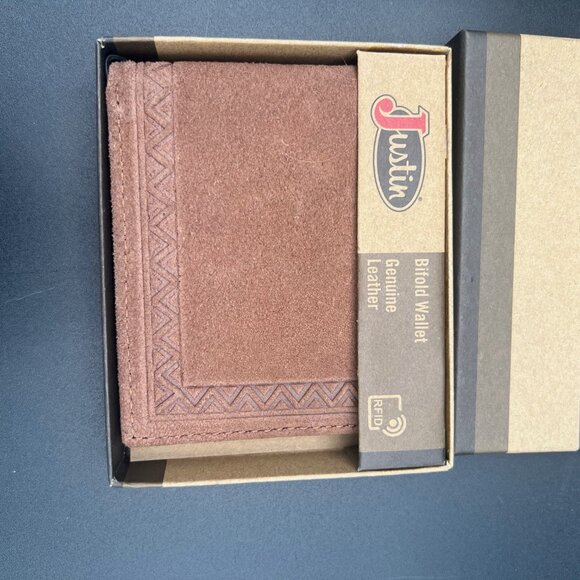 Justin Boots Genuine Leather Bifold Wallet - Picture 5 of 5